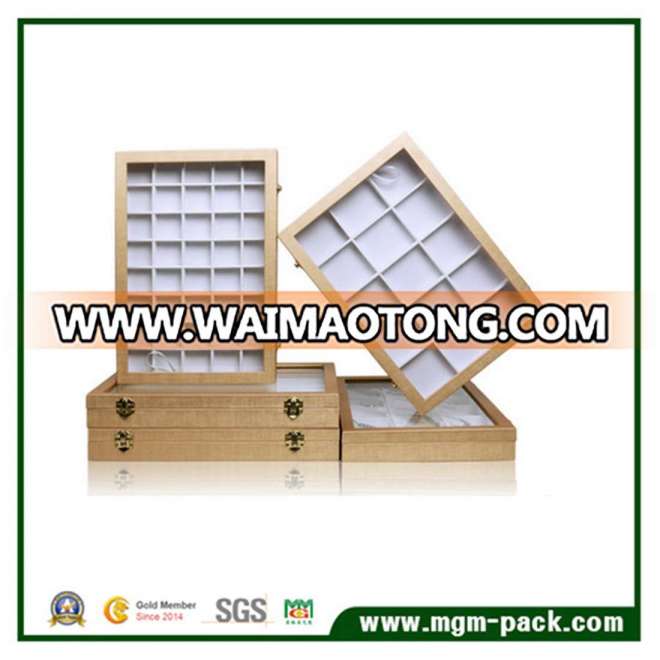 Cufflink Style Jewelry Display Tray with Customized Slots