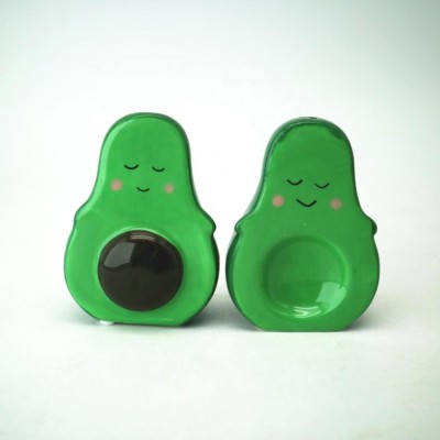 Ceramic green avocado shape lovely salt & pepper shaker